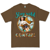 Cacao Western Stay Wild Cowgirl Premium Tee - BundleAndBundleShop