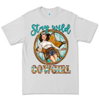 Dove Grey Western Stay Wild Cowgirl Premium Tee - BundleAndBundleShop