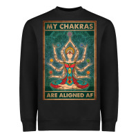 Black my chakras are aligned af vintage yoga meditation Heavyweight Sweatshirt - tuanDangUi