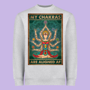 My Chakras Are Aligned Af Vintage Yoga Meditation Heavyweight Sweatshirt Designed By Tuandangui