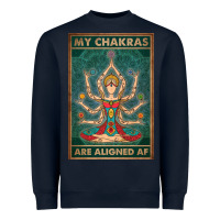 Navy my chakras are aligned af vintage yoga meditation Heavyweight Sweatshirt - tuanDangUi