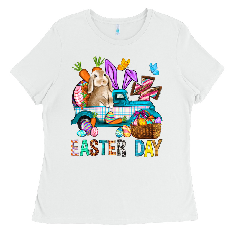 Easter Day With Truck Ladies Tee by BundleAndBundleShop | Teevron