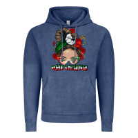 Vintage Denim Mexicana messy bun Vintage Hoodie - NancyCooperArtShop