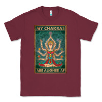 Burgundy my chakras are aligned af vintage yoga meditation Classic Tee - tuanDangUi