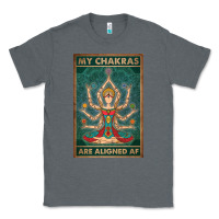 Charcoal Heather my chakras are aligned af vintage yoga meditation Classic Tee - tuanDangUi