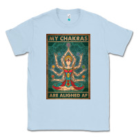 Dusty Blue my chakras are aligned af vintage yoga meditation Classic Tee - tuanDangUi