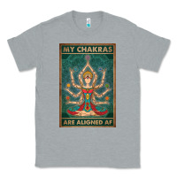 Heather Grey my chakras are aligned af vintage yoga meditation Classic Tee - tuanDangUi