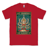 Red my chakras are aligned af vintage yoga meditation Classic Tee - tuanDangUi