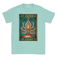 Seafoam my chakras are aligned af vintage yoga meditation Classic Tee - tuanDangUi