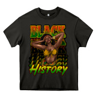 Asphalt black history afro woman Heavy Core Tee - NancyCooperArtShop