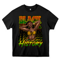 Black black history afro woman Heavy Core Tee - NancyCooperArtShop