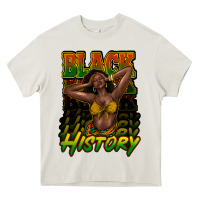 Cream black history afro woman Heavy Core Tee - NancyCooperArtShop