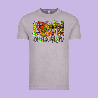 Mardi Gras Love Crawfish Vintage Tee Designed By Nancycooperartshop