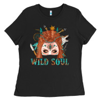 Black Western İndian Wild Soul With Braid Hair Woman Ladies Tee - BundleAndBundleShop