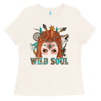 Bone Western İndian Wild Soul With Braid Hair Woman Ladies Tee - BundleAndBundleShop