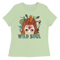 Matcha Western İndian Wild Soul With Braid Hair Woman Ladies Tee - BundleAndBundleShop