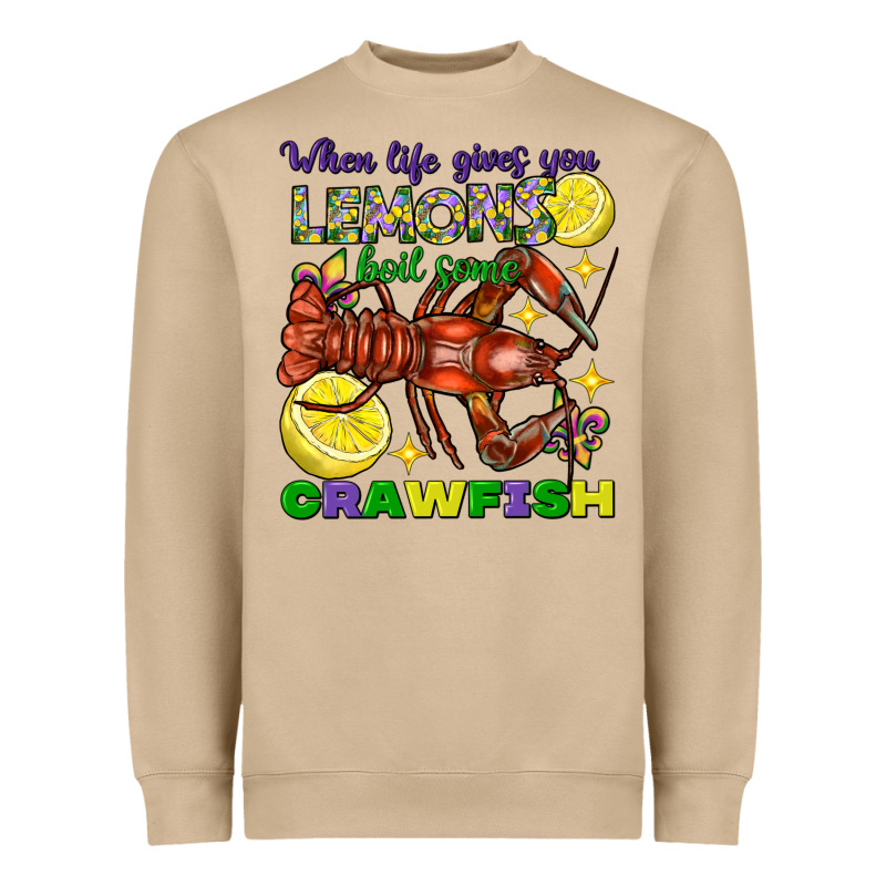 When Life Gives You Lemons Boil Some Crawfish Mard Heavyweight Sweatshirt by FaDigitalArtStudio | Teevron