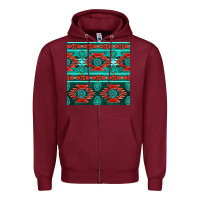 Burgundy native american aztec seamless pattern 4 Zipper Hoodie - BundleAndBundleShop