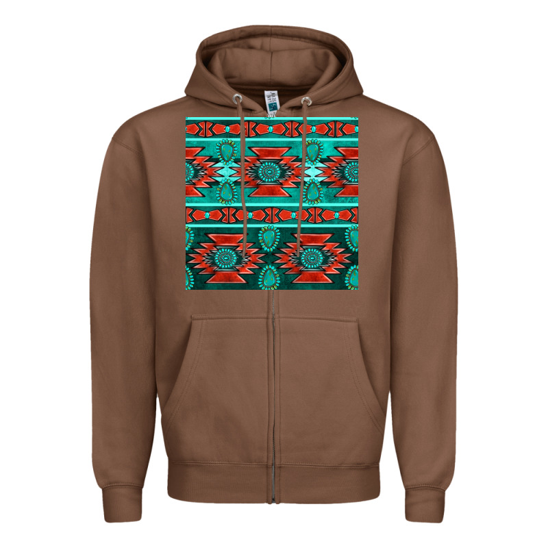 Native American Aztec Seamless Pattern 4 Zipper Hoodie by BundleAndBundleShop | Teevron