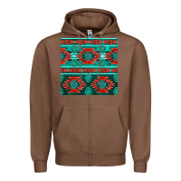 Chestnut native american aztec seamless pattern 4 Zipper Hoodie - BundleAndBundleShop