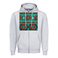Heather Grey native american aztec seamless pattern 4 Zipper Hoodie - BundleAndBundleShop