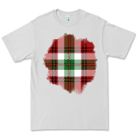 Dove Grey Christmas Tartan Patch Premium Tee - BundleAndBundleShop
