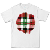 White Christmas Tartan Patch Premium Tee - BundleAndBundleShop