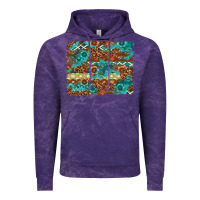 Cloud Purple Leopard and Aztec Background Western Vintage Hoodie - texasbilliewilder