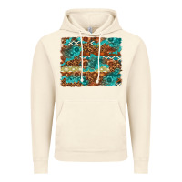 Vintage Artic Leopard and Aztec Background Western Vintage Hoodie - texasbilliewilder