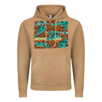 Vintage Camel Leopard and Aztec Background Western Vintage Hoodie - texasbilliewilder