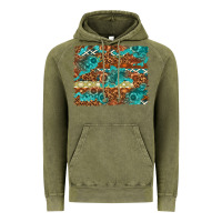 Vintage Olive Leopard and Aztec Background Western Vintage Hoodie - texasbilliewilder