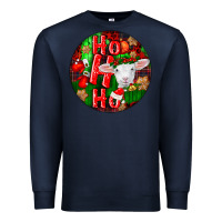 Navy ho ho ho merino wool baby sheep Premium Sweatshirt - LillyAllenDesigns