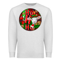 Oatmeal Heather ho ho ho merino wool baby sheep Premium Sweatshirt - LillyAllenDesigns