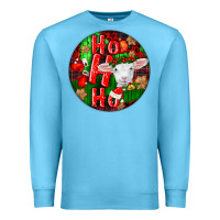 Ocean Blue ho ho ho merino wool baby sheep Premium Sweatshirt - LillyAllenDesigns