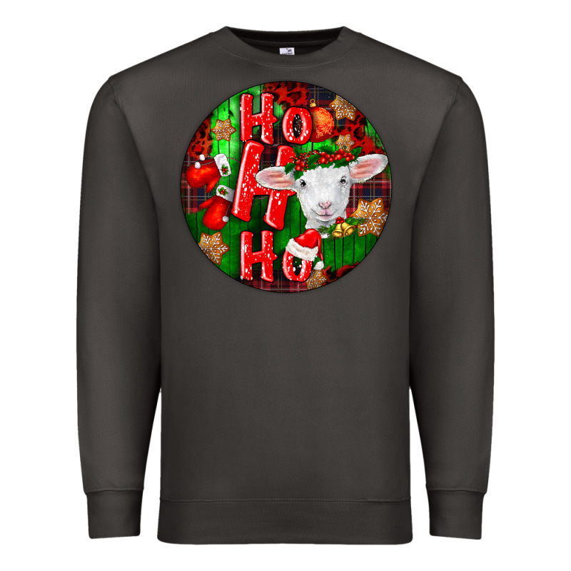 Ho Ho Ho Merino Wool Baby Sheep Premium Sweatshirt by LillyAllenDesigns | Teevron