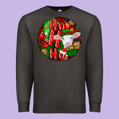 Ho Ho Ho Merino Wool Baby Sheep Premium Sweatshirt Designed By Lillyallendesigns