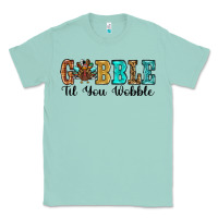 Seafoam gobble til you wobble thanksgiving turkey Classic Tee - RanaPortraitStore