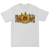 Dove Grey Western Mom With Sunflower Premium Tee - BundleAndBundleShop