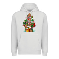 Dove Grey nurse christmas tree Premium Hoodie - FaDigitalArtStudio