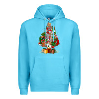 Ocean Blue nurse christmas tree Premium Hoodie - FaDigitalArtStudio