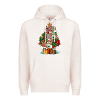 Pale Pink nurse christmas tree Premium Hoodie - FaDigitalArtStudio
