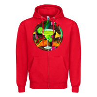 Red hispanic heritage month round earrings 2 Zipper Hoodie - BundleAndBundleShop
