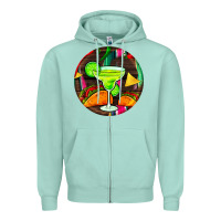 Seafoam hispanic heritage month round earrings 2 Zipper Hoodie - BundleAndBundleShop