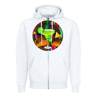 White hispanic heritage month round earrings 2 Zipper Hoodie - BundleAndBundleShop