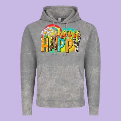 Choose Happy Vintage Hoodie Designed By Nancycooperartshop