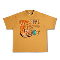 Peanut Butter Give Cancer the boot Kidney Cancer orange ribbon Urban Heavy Tee - NancyCooperArtShop