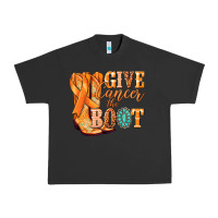 Pigment Black Give Cancer the boot Kidney Cancer orange ribbon Urban Heavy Tee - NancyCooperArtShop