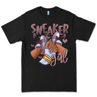 Black sky j mauve sneaker girl afro woman Premium Tee - RanaPortraitStore