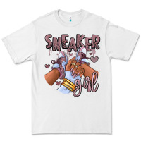 White sky j mauve sneaker girl afro woman Premium Tee - RanaPortraitStore