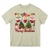 Mossy merry christmas wine and cocktails Heavy Core Tee - MaliasSmallBusiness